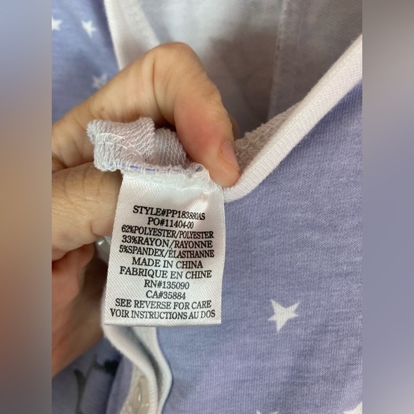 Altar’d State Penguin One Piece Pajamas Loungwear Blue White Medium NWT - Picture 6 of 8